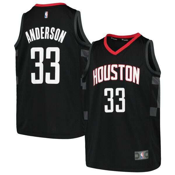 Maillot Houston Rockets enfant Ryan Anderson 33 Fast Break Réplique Noir